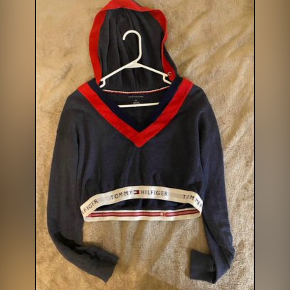 Tommy Hilfiger Cropped Hooded Sweatshirt